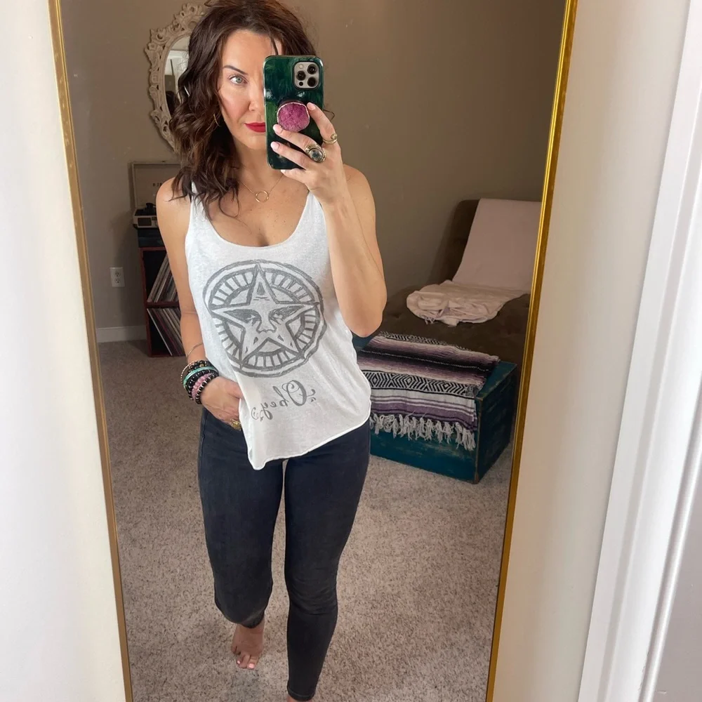 OBEY • Racerback Tank • White • M - Picture 2 of 11